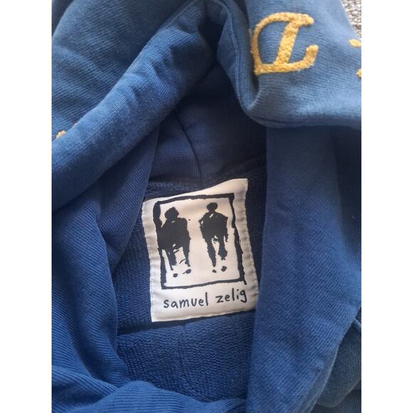 Samuel Zelig St Denis FC Hoodie M Vintage Navy Yellow Made USA NWOT - Picture 3 of 13